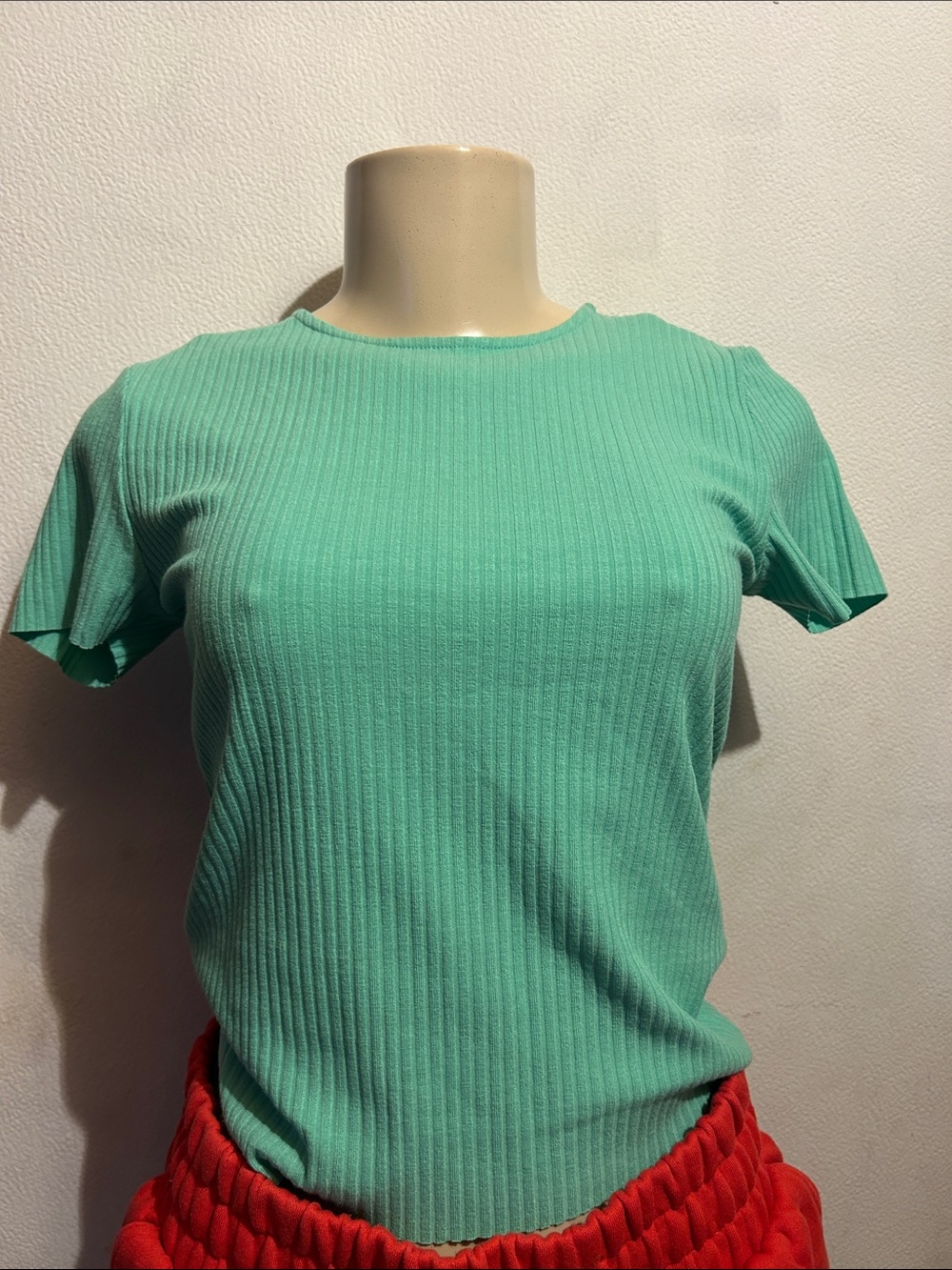 GB girls Mint Ribbed Short Sleeve Tee